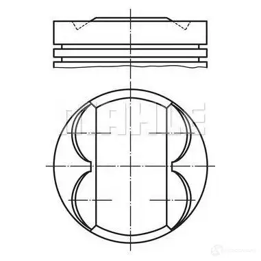 Поршень MAHLE ORIGINAL 0120605 1423552271 4009026628041 8AC EHKH изображение 0