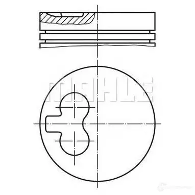 Поршень MAHLE ORIGINAL 6762100 4009026575604 N OK4NW 1423555601 изображение 0