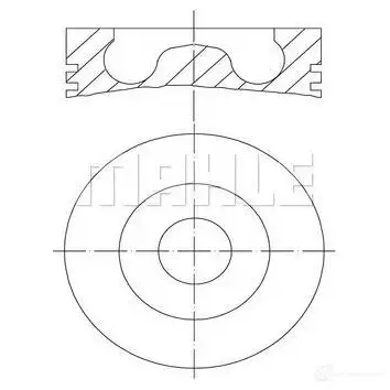 Поршень MAHLE ORIGINAL 4009026884546 7EDLO FD 2349577 0617500 - Изображение 1