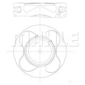 Поршень MAHLE ORIGINAL 4009026962077 081 PI 00102 002 2349966 4SI1 WG изображение 0