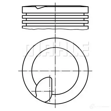 Поршень MAHLE ORIGINAL 56 10768 P 56 10768 C 038 41 00 2348431 изображение 0