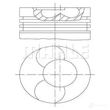 Поршень MAHLE ORIGINAL 1423551915 0039501 DY URKB 4009026585955 изображение 0