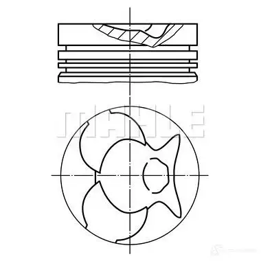 Поршень MAHLE ORIGINAL 002 49 00 59 64868 0 2343229 FJ15JN