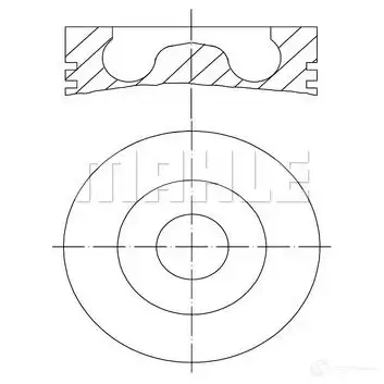 Поршень MAHLE ORIGINAL 4009026936641 013 PI 00109 002 TT 8BV 2345568