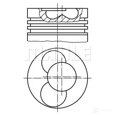 Поршень MAHLE ORIGINAL 030 54 01 ARH EQV 2347136 4009026591673 изображение 0