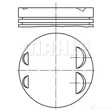 Поршень MAHLE ORIGINAL 083 07 00 56 03768 0 2350206 NMOUJ изображение 0