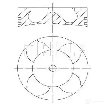 Поршень MAHLE ORIGINAL 4 8QTV 4009026954560 081 PI 00103 002 2349969 изображение 0