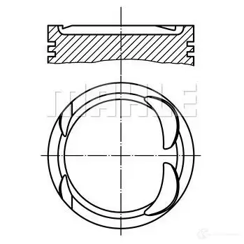 Поршень MAHLE ORIGINAL RHMFV6 004 06 00 56 00778 0 2343673 изображение 0