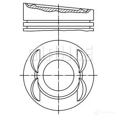 Поршень MAHLE ORIGINAL 030 62 00 2347181 56 10678 0 7R3MLM2 изображение 0