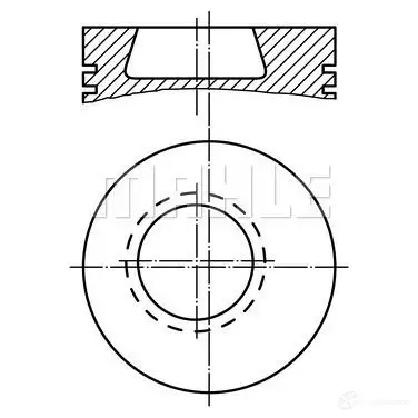 Поршень MAHLE ORIGINAL 002 80 00 56 12428 0 2343313 RE71BE
