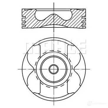 Поршень MAHLE ORIGINAL 2343748 92YJG 004 57 00 56 02768 0