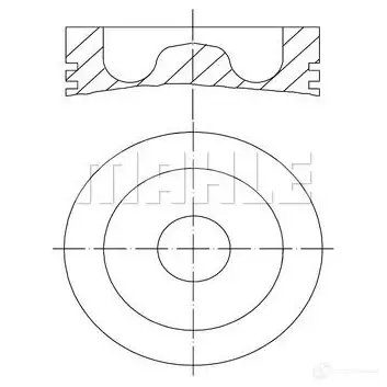 Поршень MAHLE ORIGINAL 2349675 VN 0Q6 4009026940839 061 PI 00128 000