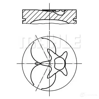 Поршень MAHLE ORIGINAL QY3YUD 2343119 59 64468 0 002 07 00