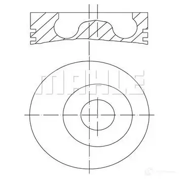 Поршень MAHLE ORIGINAL 56 13908 C 010 27 00 56 13908 E 2345000
