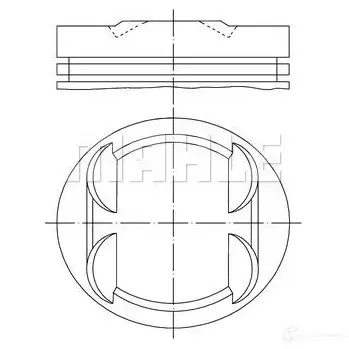 Поршень MAHLE ORIGINAL 033 18 00 77HRYX8 2347691 56 00768 0 изображение 0