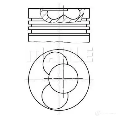 Поршень MAHLE ORIGINAL 0302901 4009026636527 0C4A EH 1423552561
