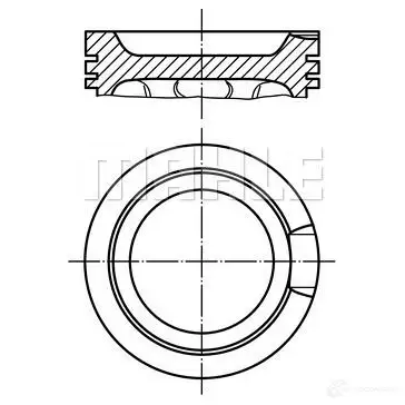 Поршень MAHLE ORIGINAL 56 03978 L 033 14 11 J7G0Z 2347678 изображение 0