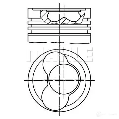 Поршень MAHLE ORIGINAL 2347159 030 58 12 ZGZJZ 56 10658 1W