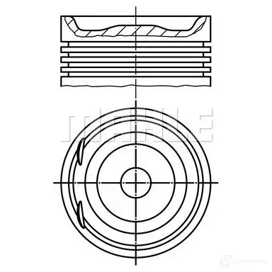 Поршень MAHLE ORIGINAL 2345445 PMRXX 012 20 02 56 08728 L изображение 0