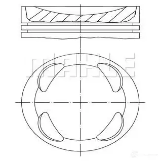Поршень MAHLE ORIGINAL 56 10848 0 2348469 M4THE 0385300 изображение 0