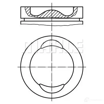 Поршень MAHLE ORIGINAL 1423551933 004 10 00 ZUIMAU 56 12718 0 изображение 0