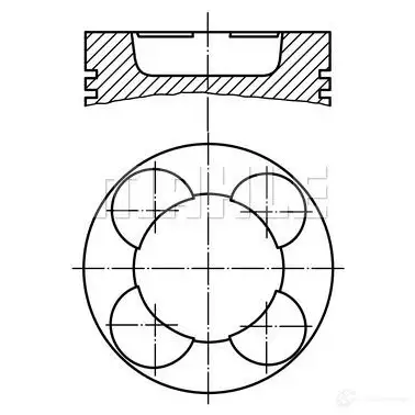 Поршень MAHLE ORIGINAL 003 54 00 N6SSMA 56 12648 0 2343457
