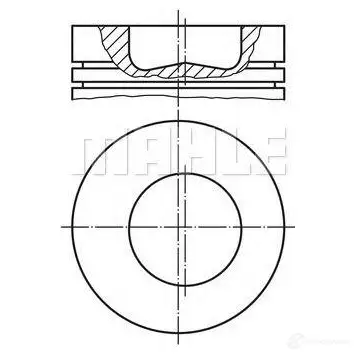 Поршень MAHLE ORIGINAL O690M W6 1192232950 227 48 10 4009026550076 изображение 0