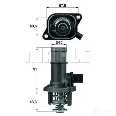 Поршневые кольца, комплект MAHLE ORIGINAL 033rs001030n0 U8 BW7 4009026926734 2347748 изображение 2