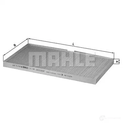 Салонный фильтр MAHLE ORIGINAL 2356363 LAK 58 76417547 LA 58