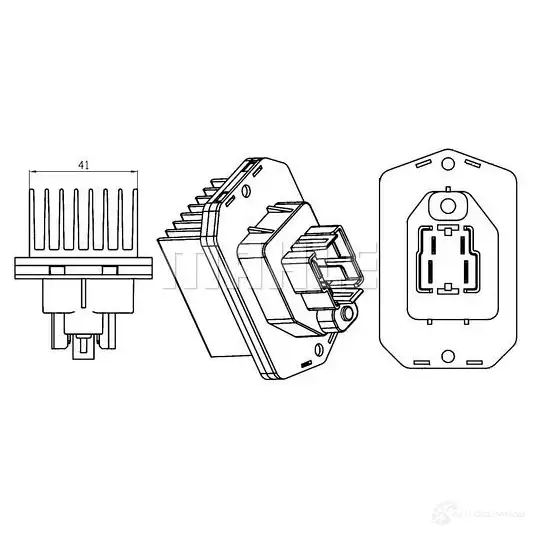 Резистор печки MAHLE ORIGINAL 1437626973 0L4 JW ABR 76 000S