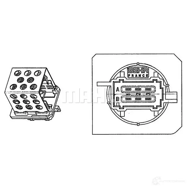 Резистор печки MAHLE ORIGINAL 1437627274 T478 6J9 ABR 89 000P изображение 0