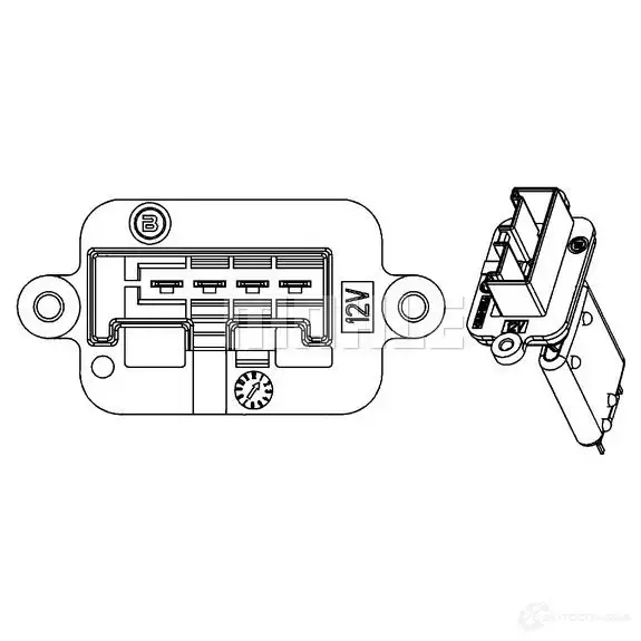 Резистор печки MAHLE ORIGINAL JUR7 XOD ABR 88 000P 1437627616 - Изображение 1