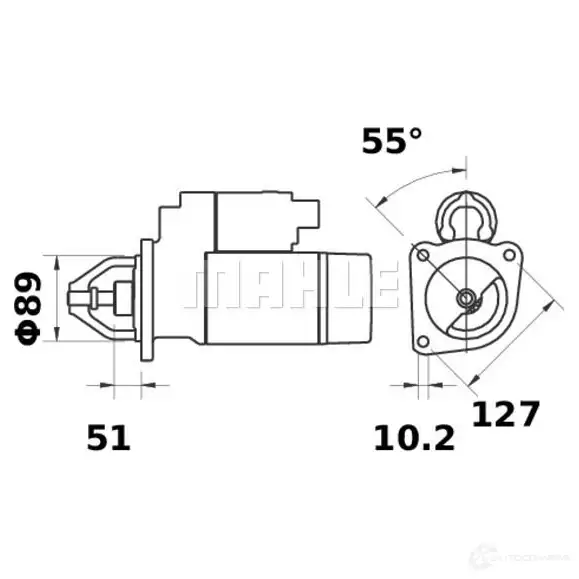 Стартер MAHLE ORIGINAL 11.139.331 MS 129 2358945 11.139.410 изображение 0