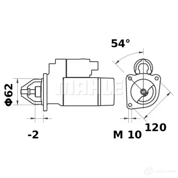 Стартер MAHLE ORIGINAL 11.139.322 2359033 11.139.319 MS 215 изображение 0