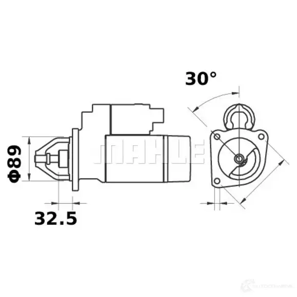 Стартер MAHLE ORIGINAL MS 277 11.130.117 11.130.551 2359088 изображение 0