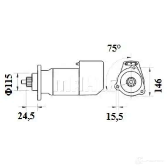 Стартер MAHLE ORIGINAL MS 495 2359282 11.139.020 11139020 изображение 3