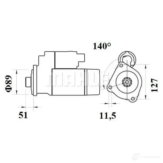 Стартер MAHLE ORIGINAL 72447149 11139 619 1194163994 MS 775 - Изображение 1