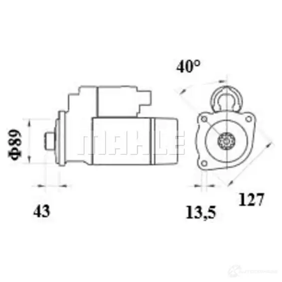 Стартер MAHLE ORIGINAL 1437916097 S75P4S J MS 939 изображение 1