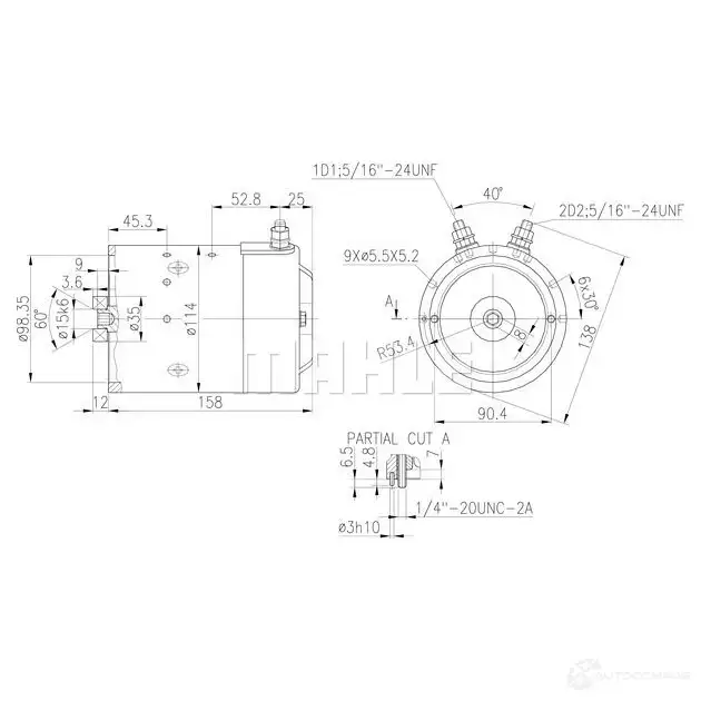 Стартер MAHLE ORIGINAL 11139025 11.139.025 2359283 ms497 - Изображение 1