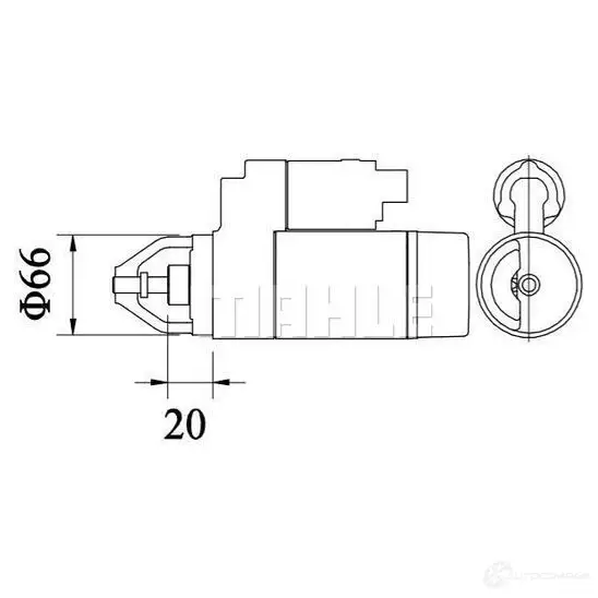 Стартер MAHLE ORIGINAL 72483376 MS 894 11139179 1424237424 изображение 1