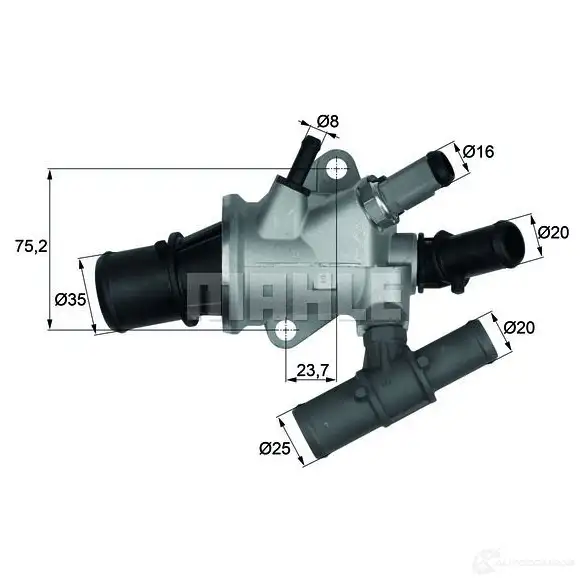 Датчик вентилятора радиатора MAHLE ORIGINAL 70808 457 1194165532 8.161.11 tsw28