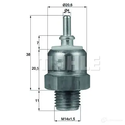 Датчик вентилятора радиатора MAHLE ORIGINAL 8.186.03 2360414 7080 8479 TSW 45