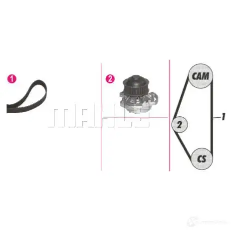 Комплект ремня ГРМ с помпой MAHLE ORIGINAL CPK 23 000P CF LPB 1437627198 - Изображение 1