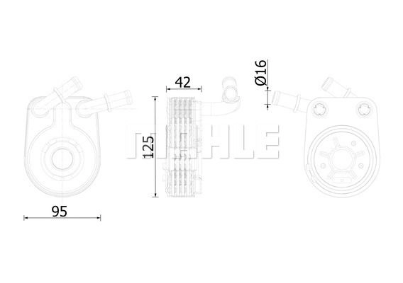 Масляный радиатор двигателя MAHLE ORIGINAL GUP IBE7 CLC 280 000S 1440656843