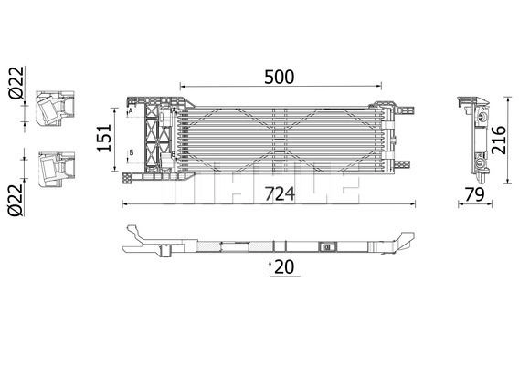 Масляный радиатор АКПП MAHLE ORIGINAL CLC 325 000P 74 GGKU 1440656868 - Изображение 1