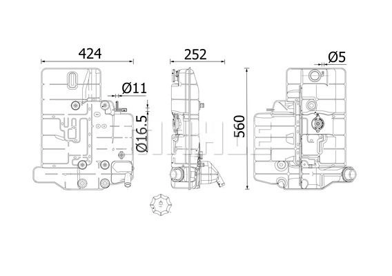 Расширительный бачок MAHLE ORIGINAL 1440655903 CRT 37 000S HL F56JH