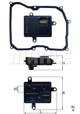 Фильтр АКПП MAHLE ORIGINAL HXX 64 HX 275D 1440655929
