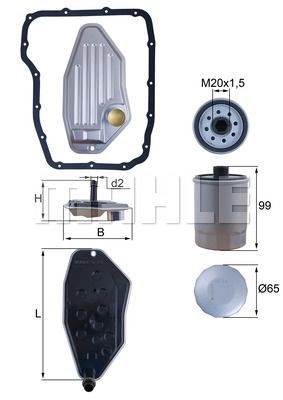 Фильтр АКПП MAHLE ORIGINAL LT KCR HX 276 KIT 1440655930