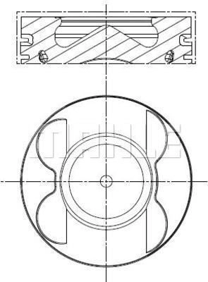Поршень MAHLE ORIGINAL 1440657867 26 MYU6 001 PI 00106 001