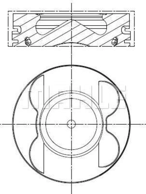 Поршень MAHLE ORIGINAL WG WPK3G 1440657870 001 PI 00107 001 изображение 0